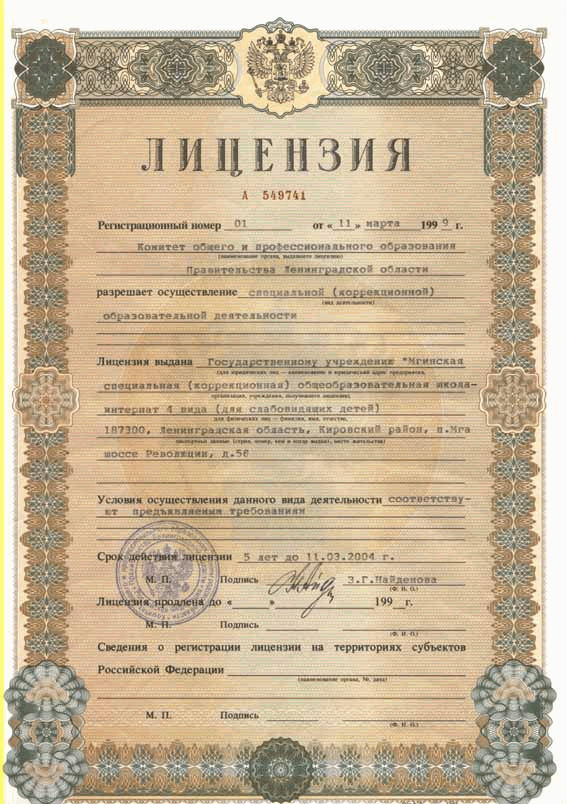 Лицензия